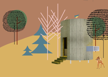 Charred Wooden Shingles and Cross-Laminated Timber Create a Compact Retreat in Nature
