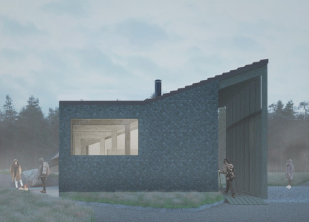 Charred Wooden Shingles Form A Sustainable Visitor Center Amidst Wetland Ecosystem  