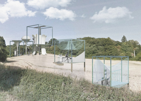 Translucent Fabric Shelters Framed by Lightweight Steel Along Cycling Pathways