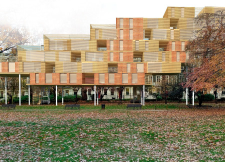 Elevated Living Spaces Crafted from Earth and Wood with Integrated Rainwater Systems  