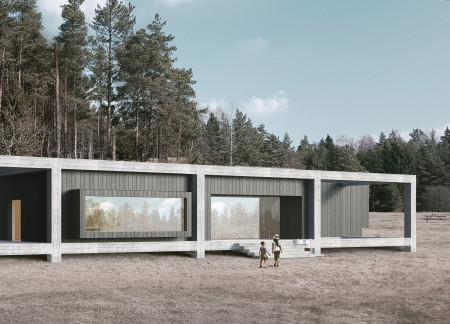 Charred Wood Cladding and Natural Ventilation Frame a Visitor Center in the Heart of a Latvian Forest