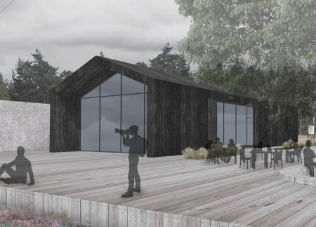 Charred Wooden Shingles and Cross-Laminated Timber Panels Define a Nature-Centric Community Retreat