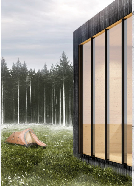 Charred Wooden Shingles and Sustainable Panels Create a Visitor Center Harmonizing with Nature