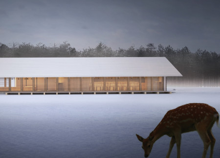 Charred Wooden Shingles and Natural Light Create a Visitor Center Harmonizing with Nature