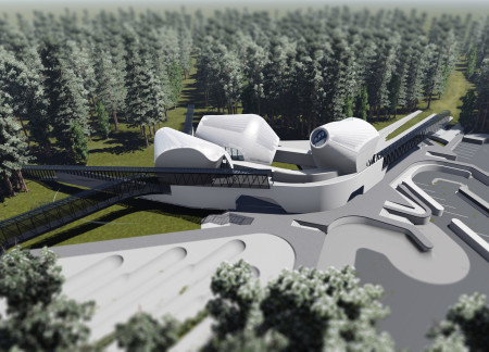 Curvilinear Forms Crafted from Sustainable Timber Panels Nestled in a National Park