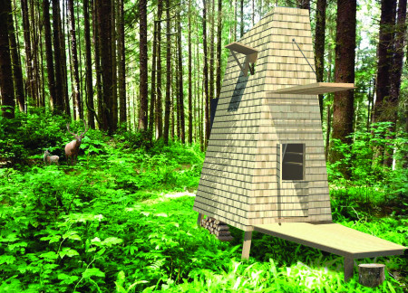 Cross-Laminated Timber Retreat Elevated Among Forest Canopies