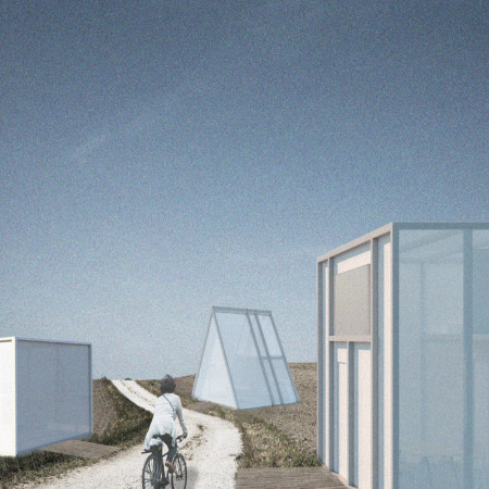 Charred Wooden Shingles and Recycled Plastic Beams Create Flexible Cycling Infrastructure