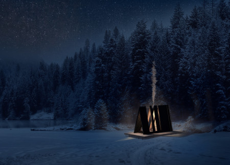 A-Frame Retreat Crafted With Pine Timber and Expansive Glass Views