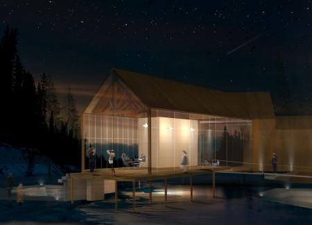 Charred Wooden Shingles and Clear Glass Frame A Sustainable Hub for Ecological Education