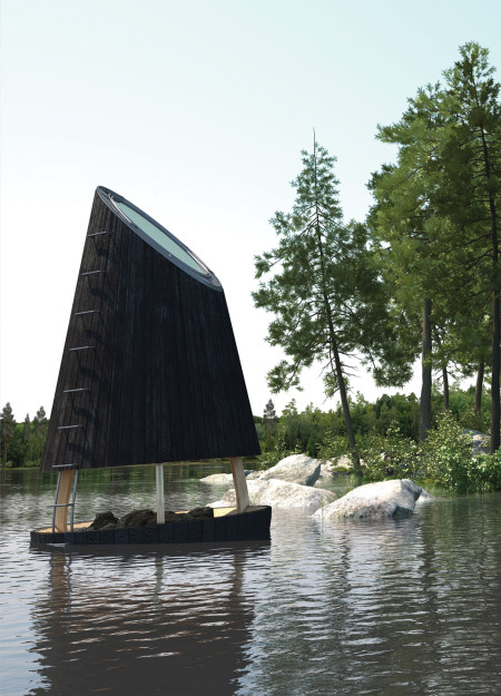 Charred Timber Cabins Harmonizing with Nature for Reflective Retreats