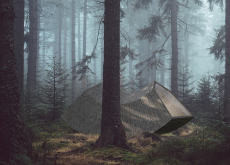 Curved Pine Retreat Embracing Soundproofing and Natural Light in the Latvian Forest