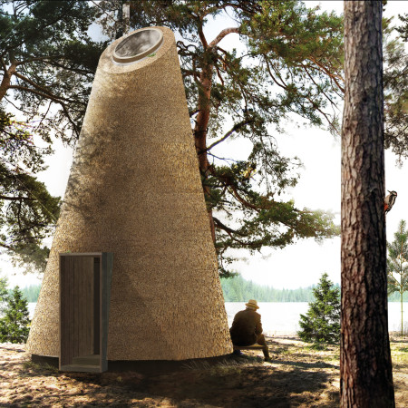 Natural Insulation and Reed Construction Shape A Serene Meditation Retreat  