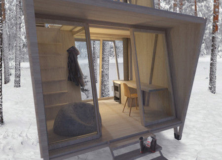Translucent Roofs and Sliding Glass Walls Enhance Mindfulness in a Forest Retreat Crafted from Sustainable Timber  