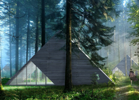 Charred Wooden Shingles and Floor-to-Ceiling Glass Create a Retreat Embraced by Nature
