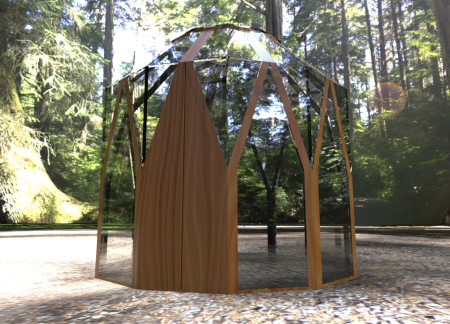 Dome-Shaped Sanctuary Crafted From Sustainable Wood With Expansive Glass Walls for Mindfulness Retreat  