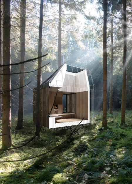 Charred Wooden Shingles and Green Roof Form a Versatile Community Hub  