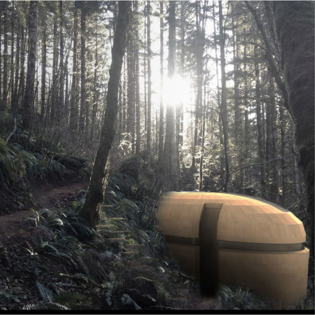 Curved Sound Bath Constructed with Locally-Sourced Timber and Translucent Panels for Enhanced Connection to Nature