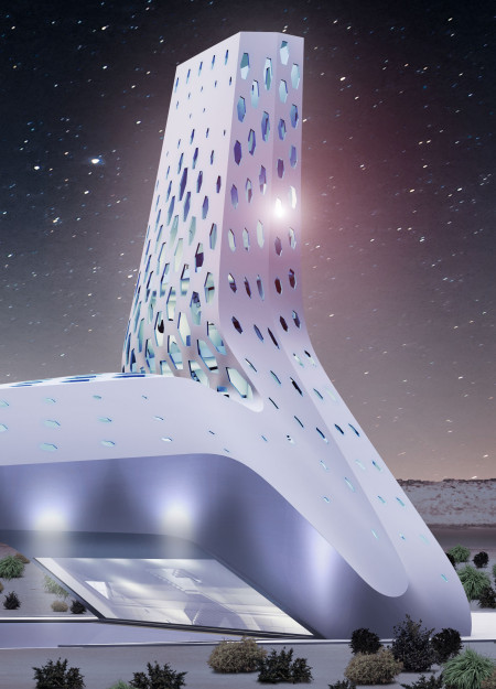 Perforated Metal Facade Integrates Elevated Viewing Platforms in Sustainable Wetland Structure