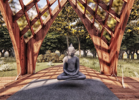 Charred Wood Shingles and Polycarbonate Roofs Create Engaging Community Living Space