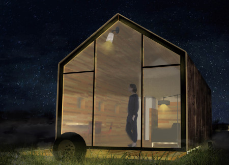 Modular Huts Crafted From Birch Wood With Gable Roofs Enhancing Coastal Creativity  