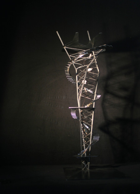 Mist-Activated Vertical Garden Built with Steel Framework and Hydroponics in a Wetland Ecosystem