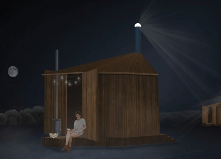 Asymmetrical Huts Crafted From Treated Timber Embracing Coastal Heritage Through Community Engagement  