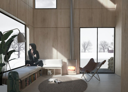 Charred Wooden Shingles and Transparent Façades Creating Tranquil Retreats in Natural Settings  