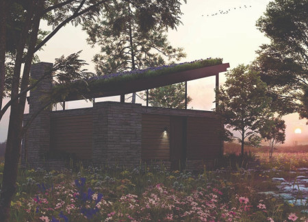 Charred Wooden Shingles and Local Stone Form a Retreat Harmonizing Community and Nature  