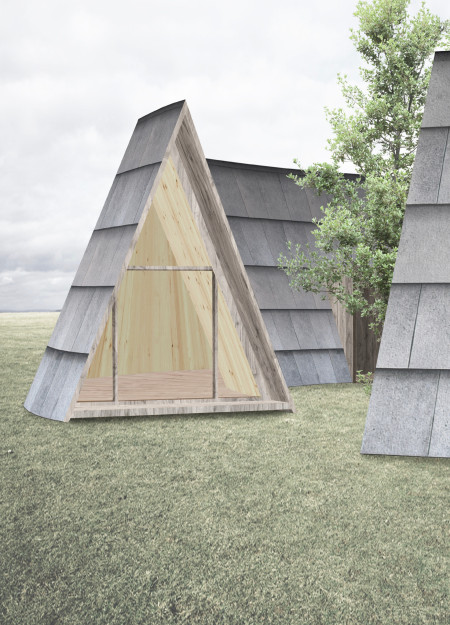 Cross-Laminated Timber Sanctuary with Charred Wooden Shingles Embracing Nature and Community