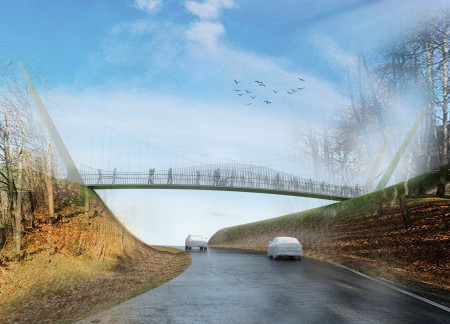 Transparent Glass Panels and Carbon Reinforced Concrete Create a Fluid Connection in Urban Transit   