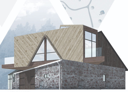 Reclaimed Stone Barn Enhanced With Recycled Wood and Expansive Glass For a Community-Centric Tea Experience