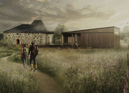 Charred Timber and Natural Clay Create a Tranquil Retreat Amidst Heritage Structures