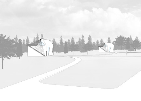 Dome Structures with Engineered Stucco Panels and Sustainable Spruce Interiors for Community Engagement