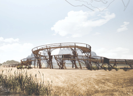 Bamboo Framework and Textile Shades Create an Adaptive Nature Observatory in a Wetland Environment