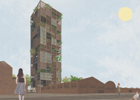 Vertical Gardens and Wood Lattice Screens Enhancing Urban Living in Rome