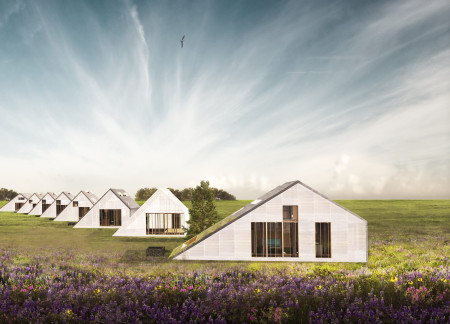 Vegetated Roofs and Polycarbonate Facades in Community-Centric Timber Huts