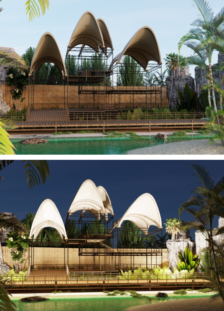 Canopy Structure With Modular Steel Framework Enhances Eco-Tourism Experience