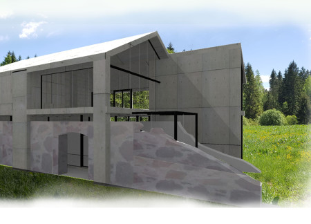 Natural Stone Facades and Expansive Glass Connect with Community in Rural Retreat  