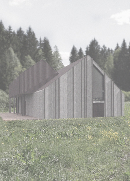 Rusted Steel Roofs and High Ceilings Create Tranquil Living Spaces Surrounded by Nature