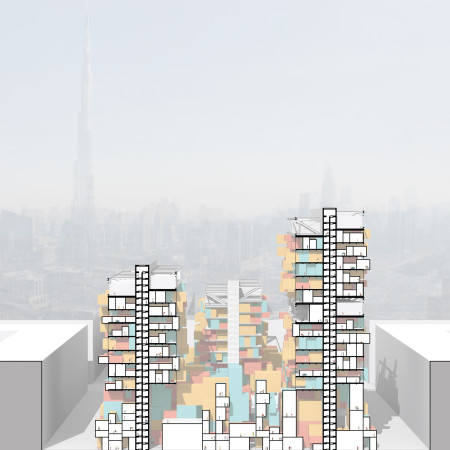 Vertical Farming High-Rise Featuring Reinforced Concrete and Panoramic Glass Facade