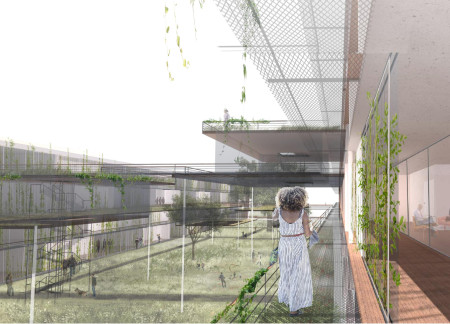 Co-housing Development Featuring Roman Brick and Galvanized Steel Solutions in an Urban Landscape  