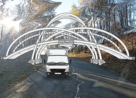 Curved Glulam Structure Embracing Nature with Recycled Composite Decking and Engraved Cultural Footers
