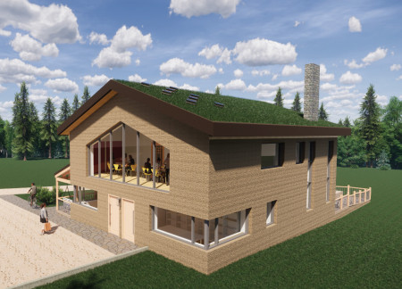 Reclaimed Stone and Wood Create a Versatile Community Space in an Accessible Design  