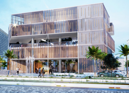 Charred Wooden Shingles and Cross-Laminated Timber Define a Community Focused Co-Living Environment  