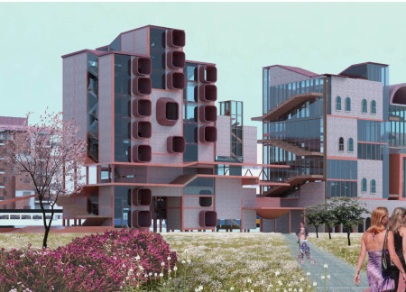 Charred Wooden Shingles and Cross-Laminated Timber Redefine Sustainable Urban Living
