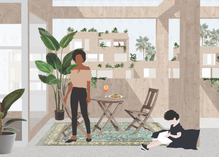 Cross-Laminated Timber and Vertical Gardens Enhance Urban Co-Living Experience