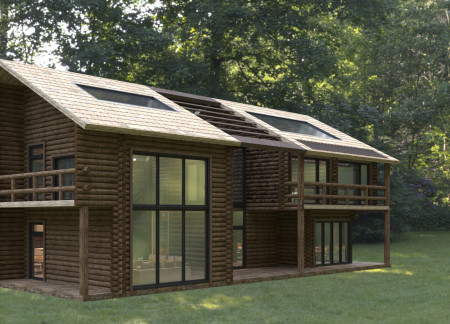 Charred Wood Shingles and Large Glass Facades Create a Harmonious Retreat in a Woodland Setting