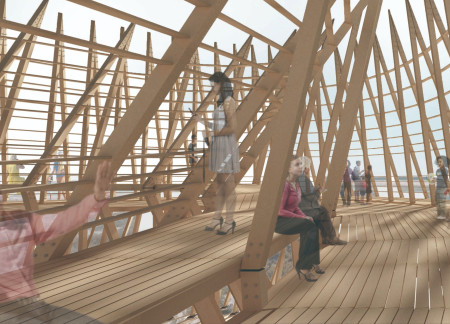 Laminated Timber Supports Elevate Viewing Experience in Wetland Observation Tower
