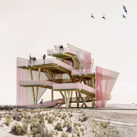 Bamboo and Palm Fibers Weaving Through a Nature-Inspired Observation Platform in the Wetlands