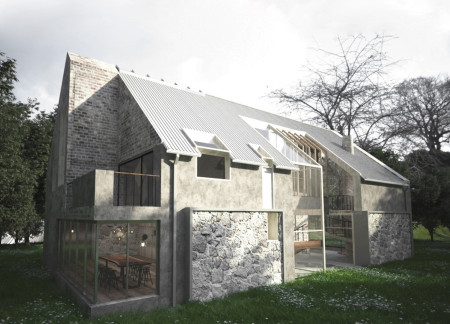 Charred Wooden Shingles and Reclaimed Stone Create a Sustainable Retreat Blending into Latvia's Landscape
